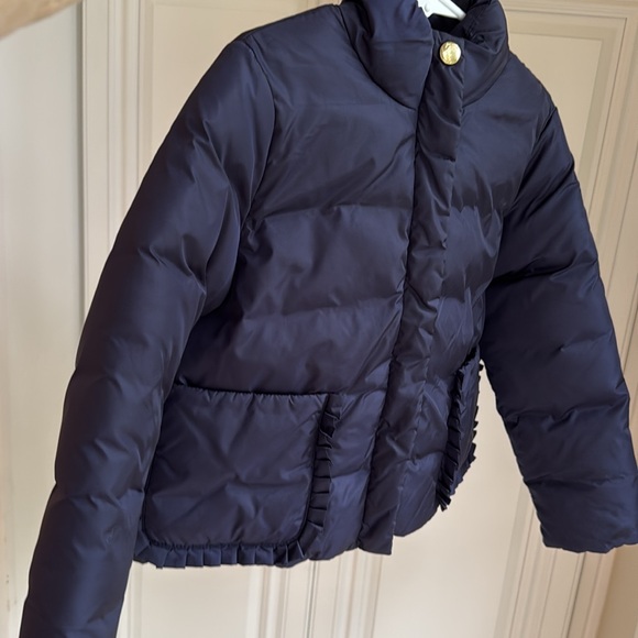 Jacadi girl winter jacket, with packable hide away hoodie, size 6A - Picture 16 of 17